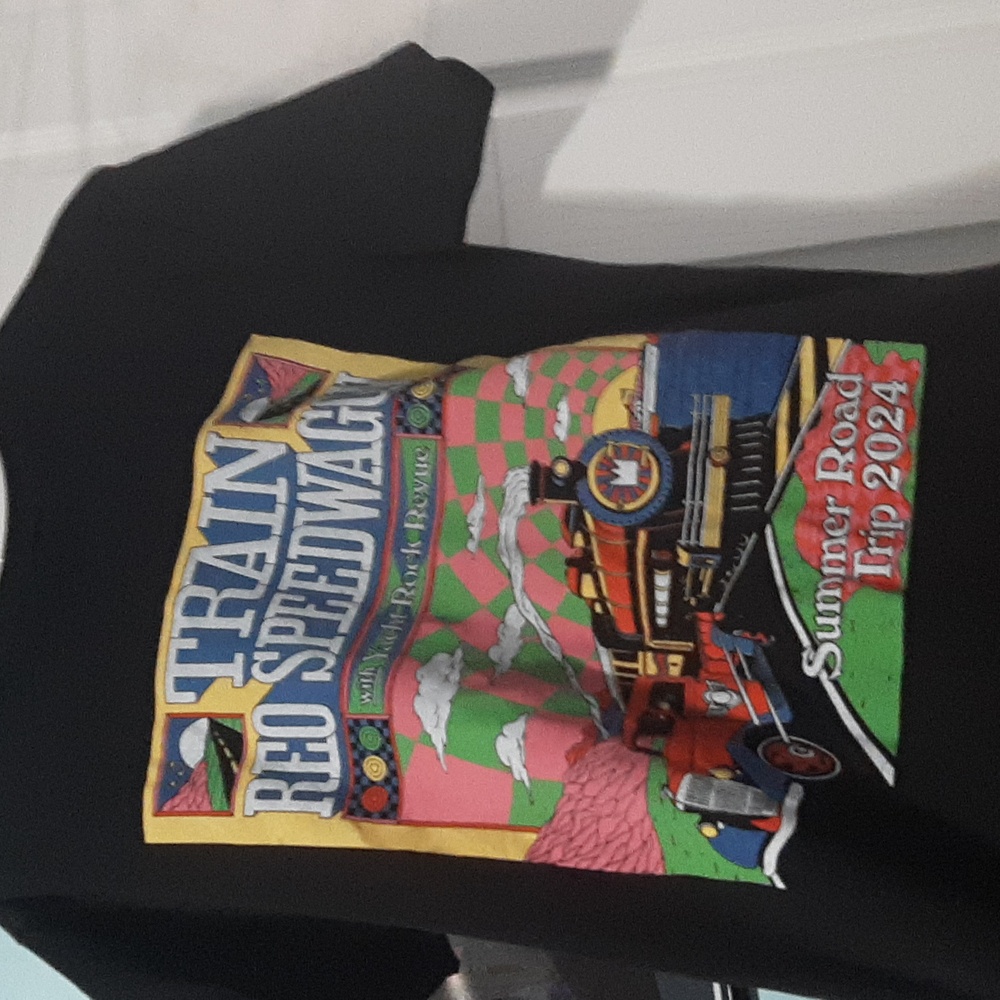 Reo speedwagon/train tour shirt with dates 2024